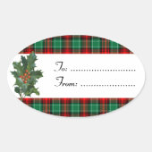 Holly Red Green Plaid Custom Sticker (Voorkant)