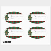 Holly Red Green Plaid Custom Sticker (Vel)