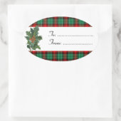 Holly Red Green Plaid Custom Sticker (Tas)