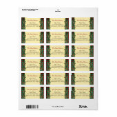 Holly Red Green Plaid Holiday Custom Nieuw Adres Etiket (Full Sheet)