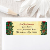  Holly Red Green Plaid Vakantie Nieuw adres Etiket (Insitu)