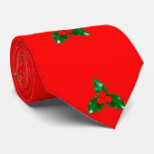Holly Red Necktie Stropdas (Opgerold)
