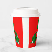 Holly Red Paper Cups Papieren Bekers (Links)