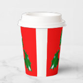 Holly Red Paper Cups Papieren Bekers (Rechts)