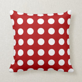 Holly Red Polka Dot Pattern Pillow Kussen