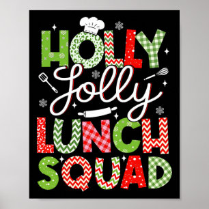 Holly Retro Jolly Lunch Squad Cafetaria Lunch Lady Poster