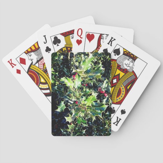 Holly, rode bessen pokerkaarten (Achterkant)