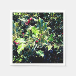 Holly, rode bessen servet