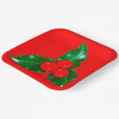 Holly rode papieren Borden Papieren Bordje (Gebogen)