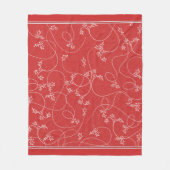  Holly Rood en Wit Vakantie Kerstmis Fleece Deken (Voorkant)