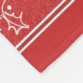  Holly Rood en Wit Vakantie Kerstmis Fleece Deken (Hoek)