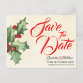 Holly Save the Date Briefkaart (Voorkant)