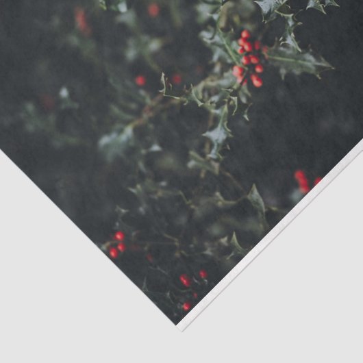  Holly Seasonal Kerstmis-ontkoppeling Tissuepapier (Detail)