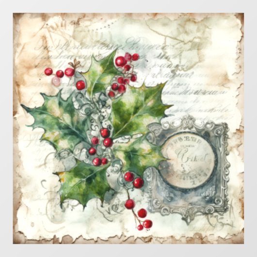 Holly Shabby Window Cling Raamsticker (Vel)