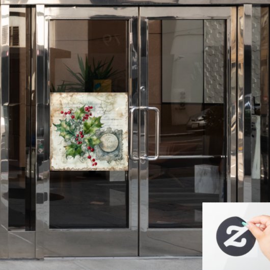 Holly Shabby Window Cling Raamsticker (Kantoordeur)