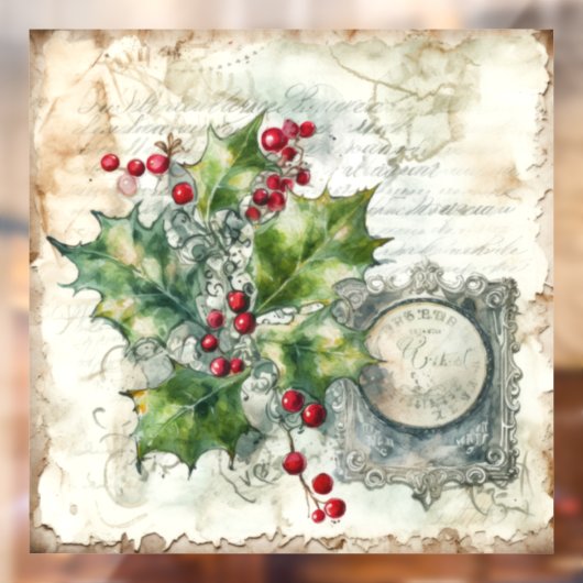 Holly Shabby Window Cling Raamsticker (Vel 2)