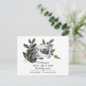  Holly, Silver Bell en Winter Scene Briefkaart (Staand voorkant)