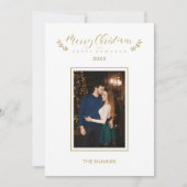 Holly Simple Elegant Chic Christmas Photo Family (Voorkant)