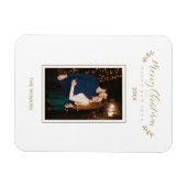 Holly Simple Elegant Chic-kerstfotoserie Magneet (Horizontaal)