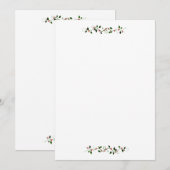 Holly Sjabloon Flat Invitation Kaart (Voorkant / Achterkant)