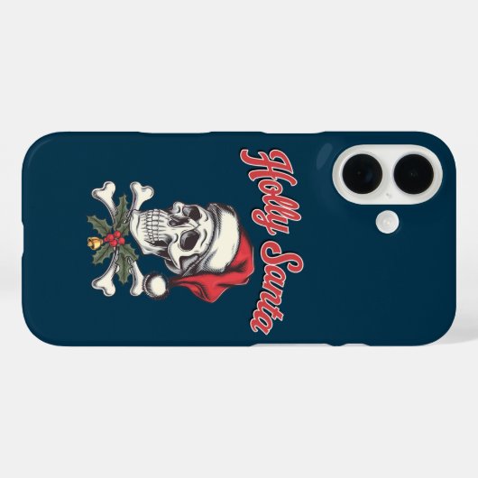 Holly Skull Case-Mate iPhone Case (Achterkant (horizontaal))