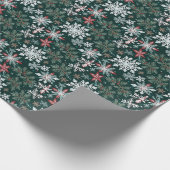  Holly Sneeuwvlokken Kerst Wrapping Papier (Hoek)