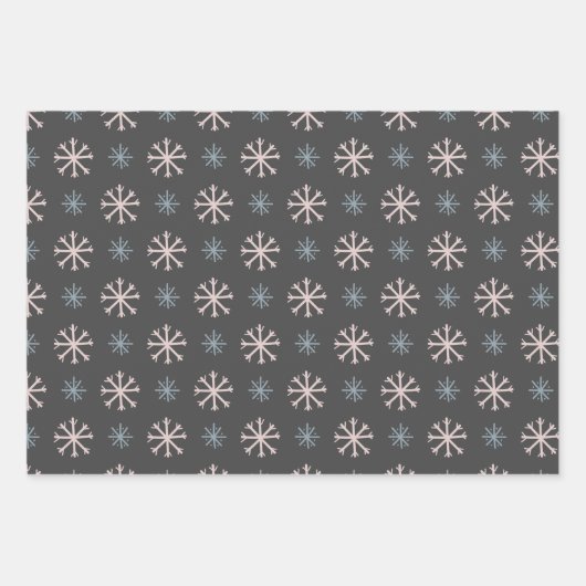 Holly Snow Flake-kerstpatroonpatroon Inpakpapier Vel (Voorkant 2)