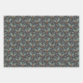 Holly Snow Flake-kerstpatroonpatroon Inpakpapier Vel (Voorkant)