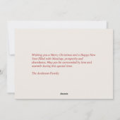 Holly & Snowflakes - Vrolijk Kerstfeest Feestdagenkaart (Achterkant)