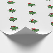 Holly Sprig Cadeaupapier (Hoek)