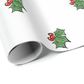 Holly Sprig Cadeaupapier (Rol Hoek)