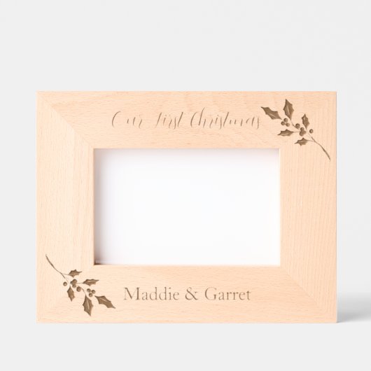 Holly Sprig Gegraveerde Lijstjes (Voorkant)