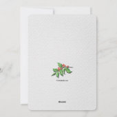 Holly Sprig Holiday Greeting Kaart (Achterkant)