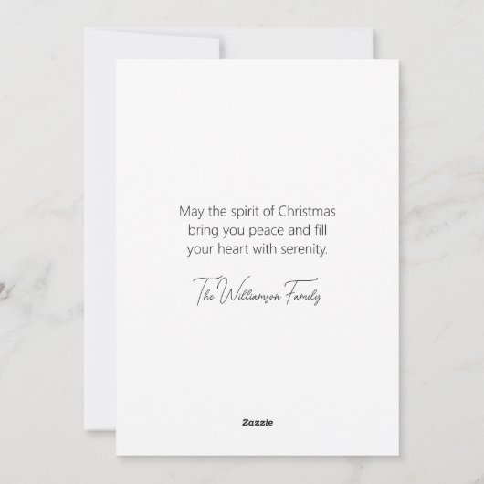 Holly Spring Peace Feestdagenkaart (Achterkant)