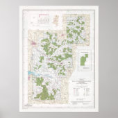 Holly Springs National Forest Map (1991) Poster (Voorkant)