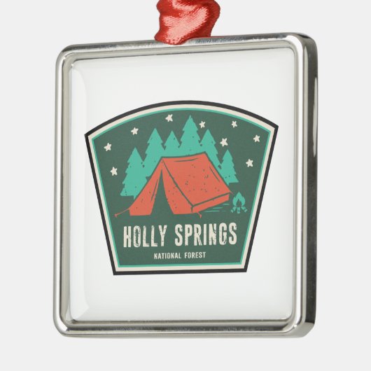 Holly Springs National Forest Mississippi Camping Metalen Ornament (Links)