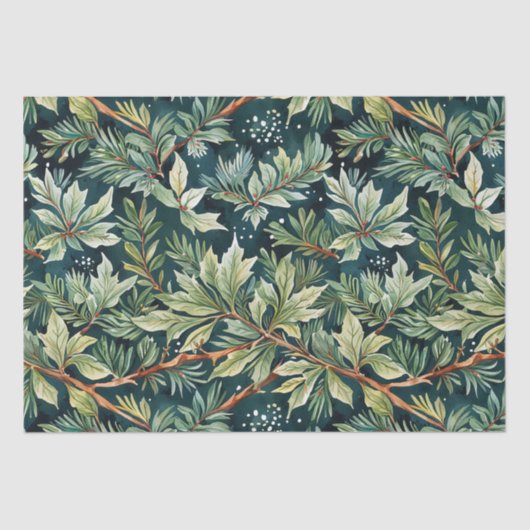 Holly, Spruce, Sneeuwgroen Tissuepapier (Voorkant)