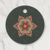 Holly Star  Green Christmas Gift Label (Voorkant)