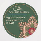 Holly Star Groene Adresetiketten Labels (Design 1)