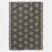 Holly Star Holiday Throw Blanket Green Deken (Voorkant Verticaal)