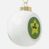 Holly Star Keramische Bal Ornament (Links)