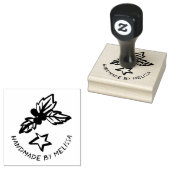 Holly Star Kerst Feestdagen CUSTOM Gepersonaliseer Rubberstempel (Gestempeld)