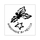 Holly Star Kerst Feestdagen CUSTOM Gepersonaliseer Rubberstempel (Afrduk)