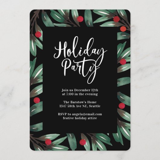 Holly Surround Holiday Party Menu (Voorkant)