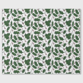 Holly tak en bes cadeaupapier (Vlak)