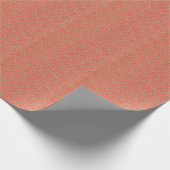 Holly tak witte stippen sinaasappel cadeaupapier (Hoek)