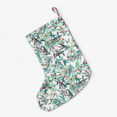 Holly takken op wit. Aangepast met de naam. Kleine Kerstsok (Achterkant (Hangend))