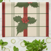 Holly theedoek in rood en groen (Gevouwen)
