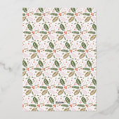  Holly Tilted Snapshot met kerstmis Gold Folie Feestdagenkaart (Achterkant)