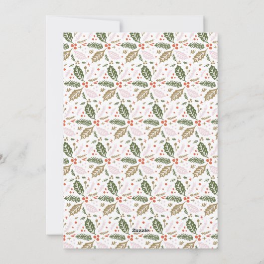  Holly Tilted Snapshot Multi-Photo Feestdagenkaart (Achterkant)